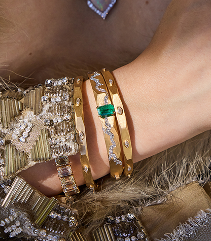 Enigma Kintsugi Emerald Colombia Bangle