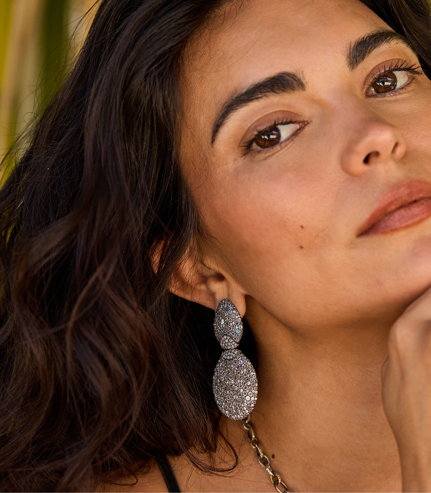 Reverse Set Diamond Earrings