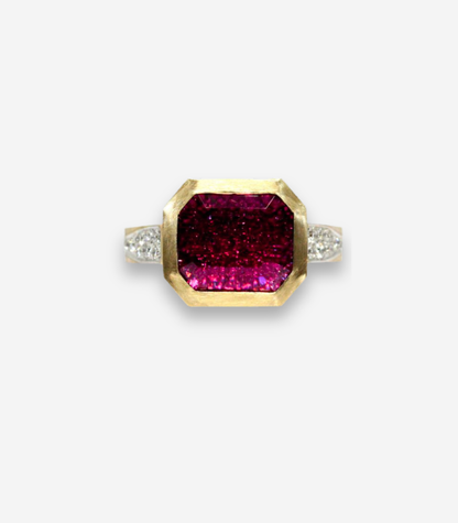 Enigma Rubellite Micropave Ring