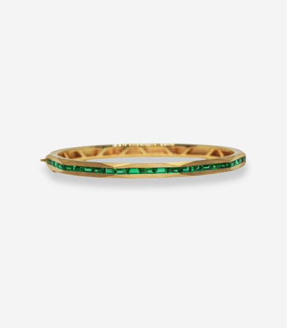 Enigma Emerald Baguette Bangle