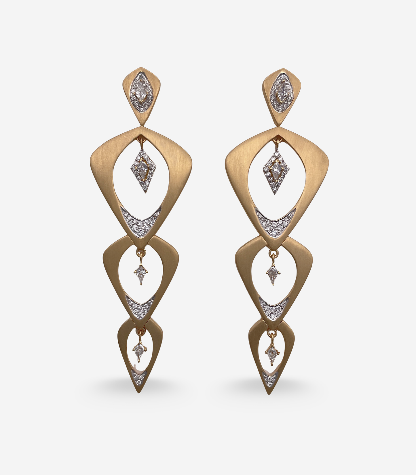 Wicker 3 Layer Earrings