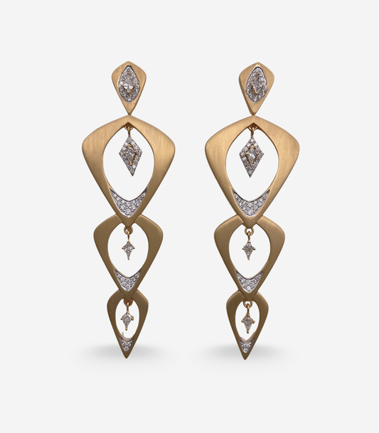 Wicker 3 Layer Earrings