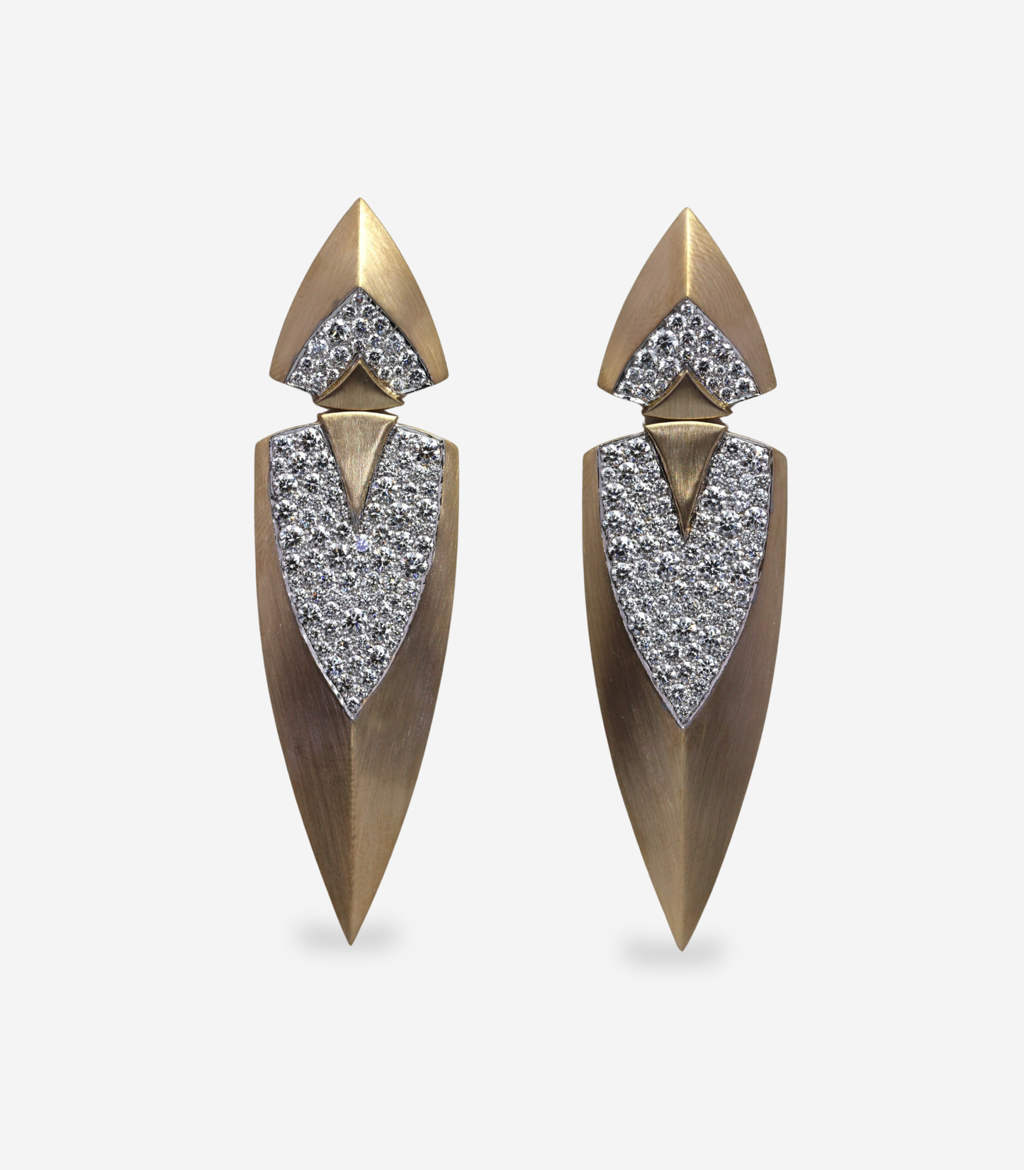 The Masai Spear White Diamond Earrings