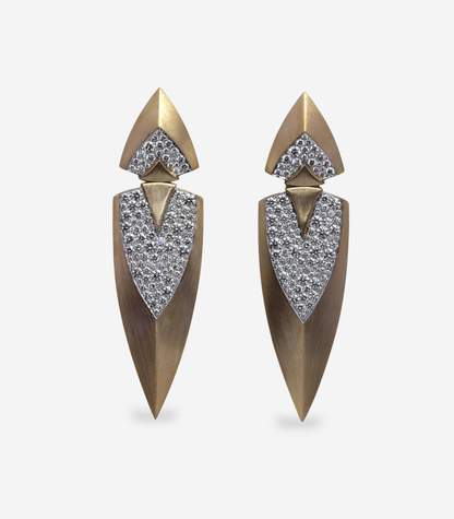 The Masai Spear White Diamond Earrings