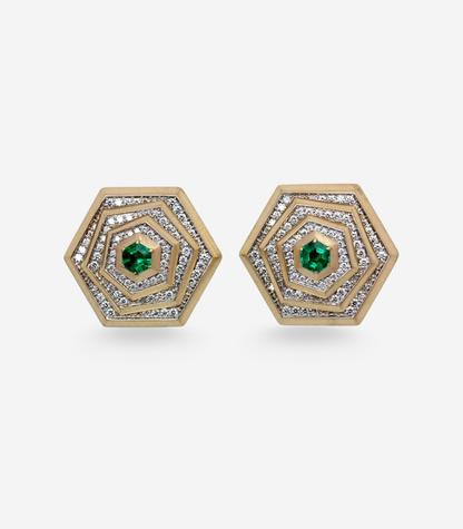 Emerald & Diamond Shapeshifter Earrings