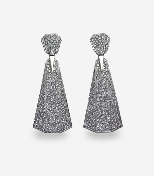 The Box Fold Diamond Earrings