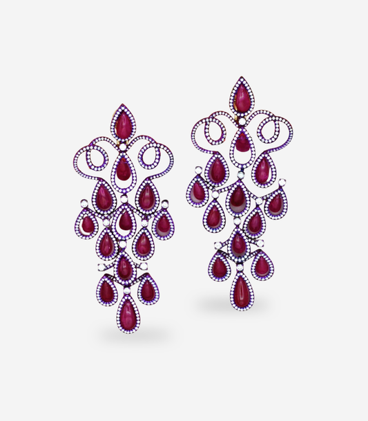 Ruby Chandelier Earrings