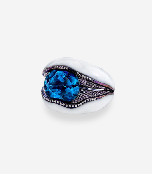 Indicolite Oceans Treasure Ring