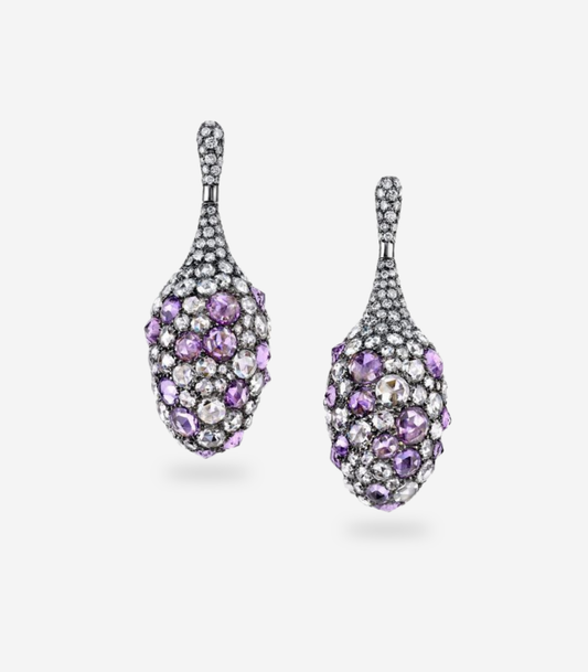 Santiago Villanueva Purple Sapphire & Rose Cut Diamond