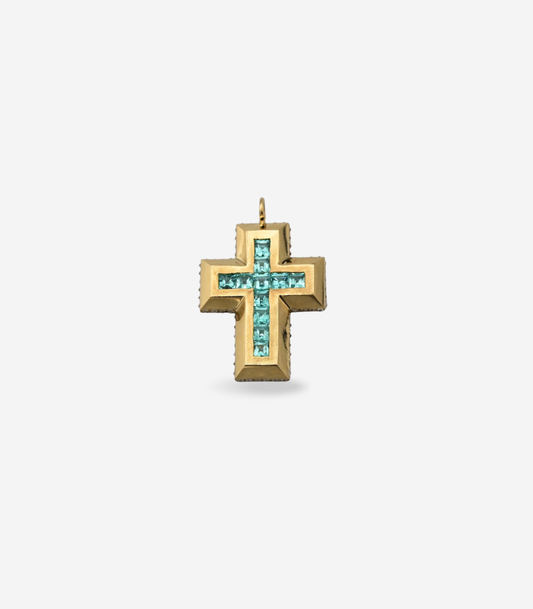 Paraiba Brazil Pendant Yellow Gold