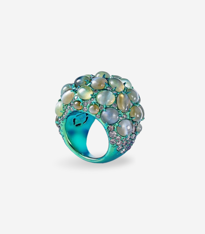 Chrysoberyl Catseye & Diamond Ring