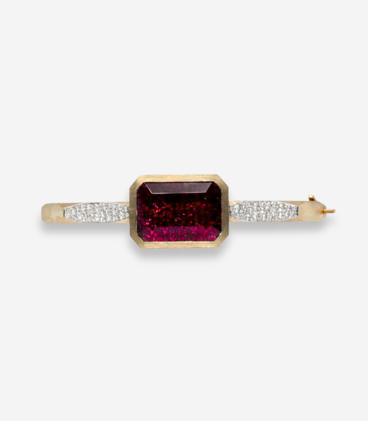 Enigma Rubellite Single Stone Bangle