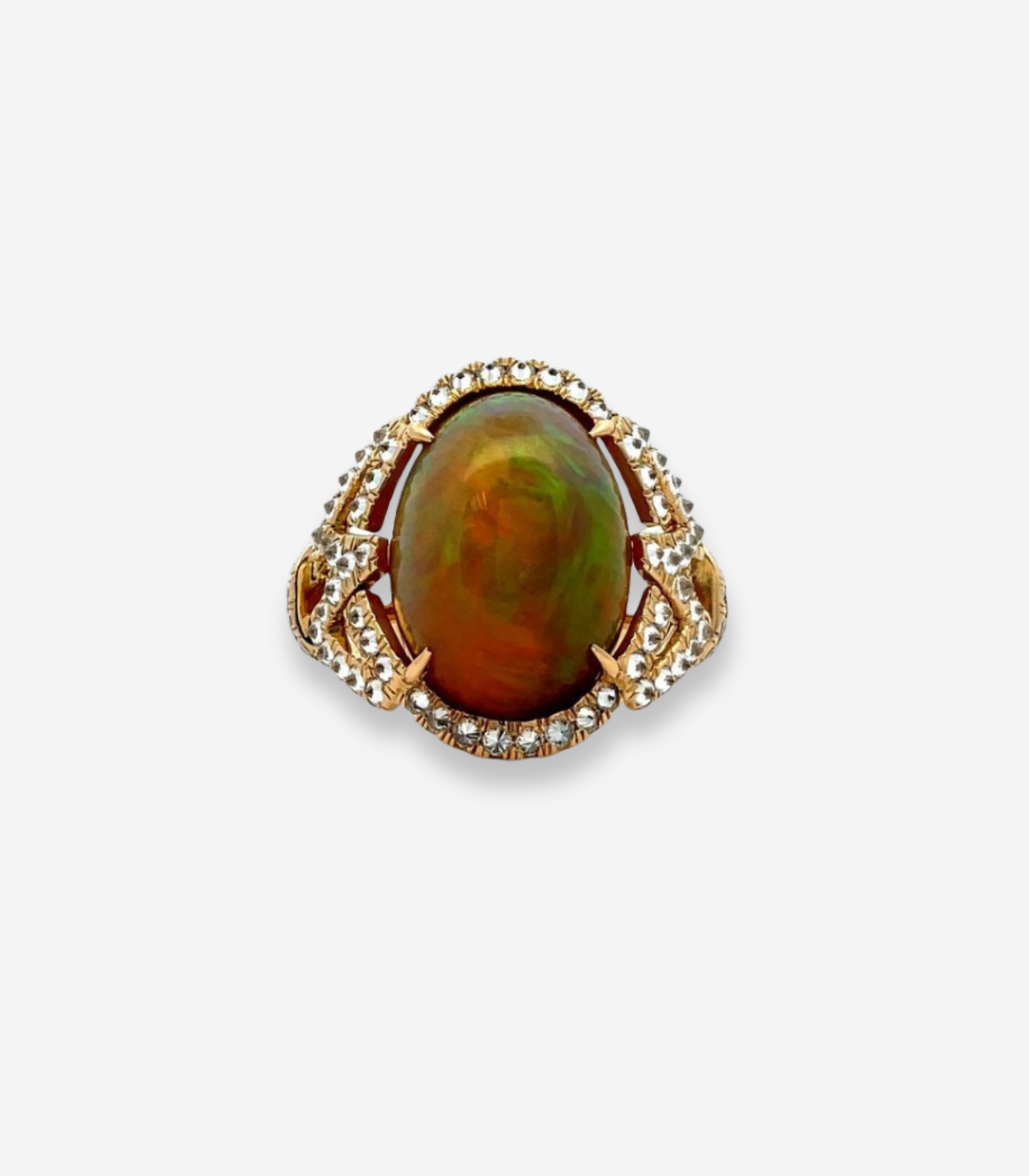 Opal & Diamond Ring
