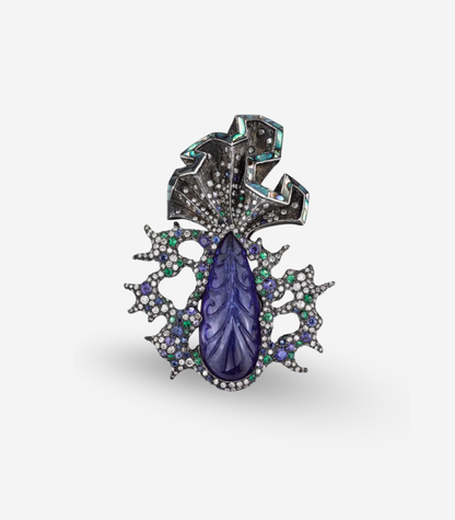 Tanzanite Fish Pendant