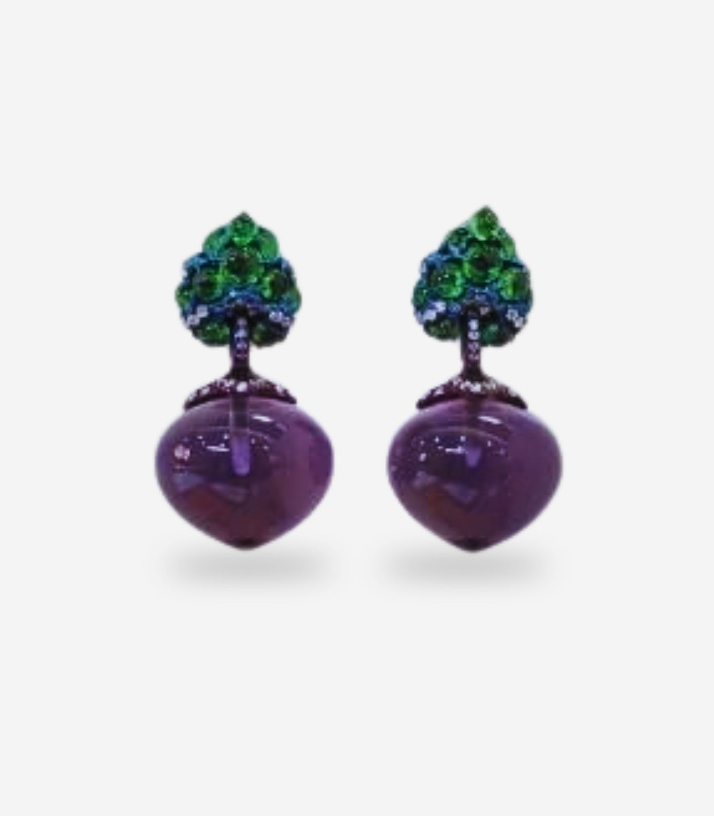 Amethyst Flower Bud Earrings