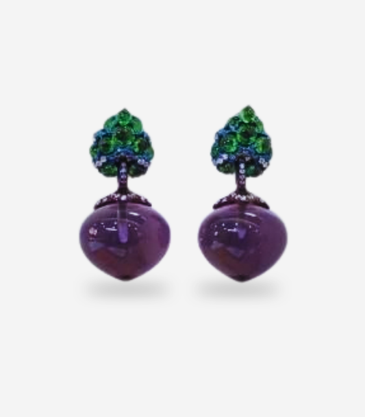 Amethyst Flower Bud Earrings