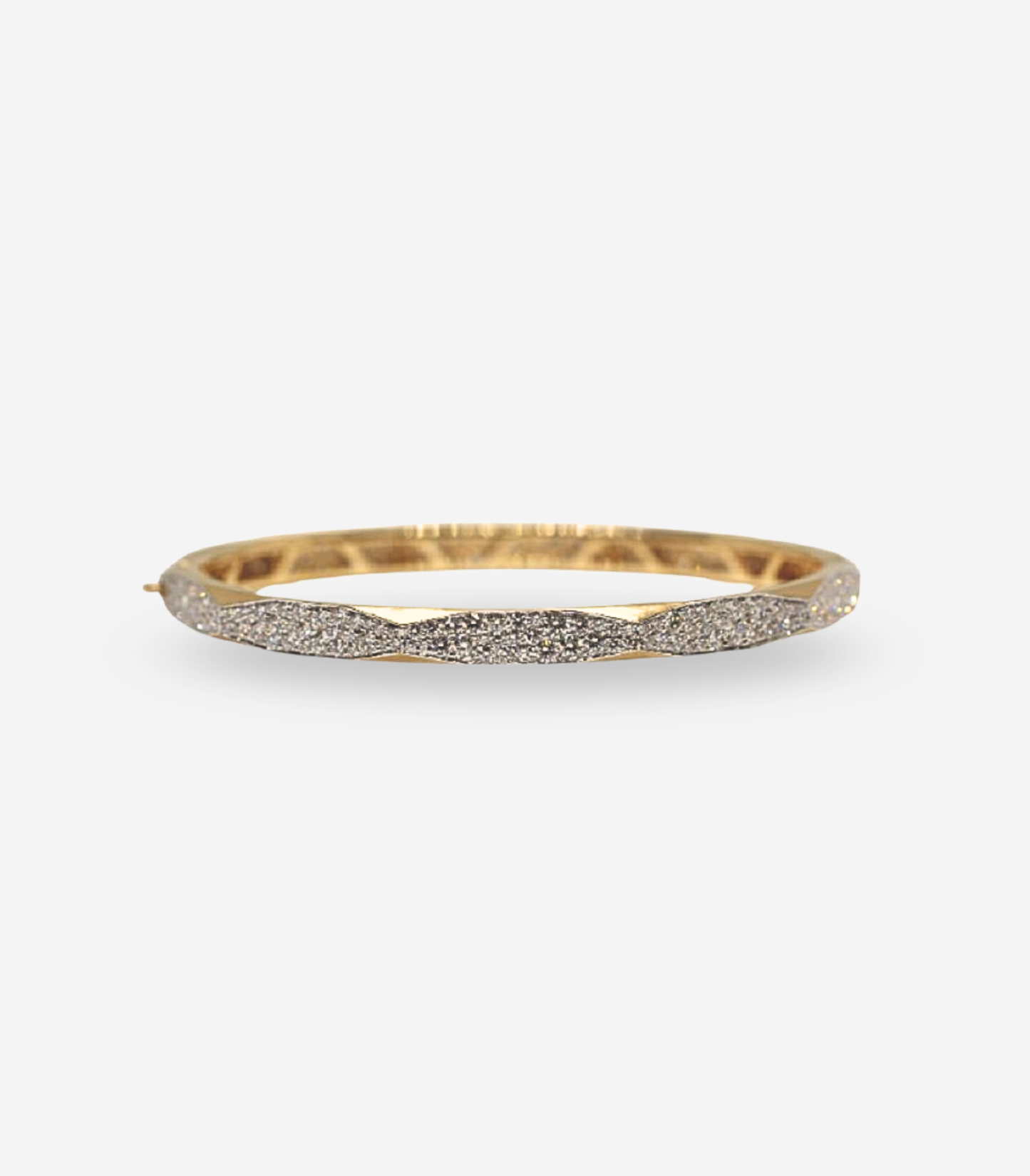 Enigma Diamond Half Micropavé Bangle