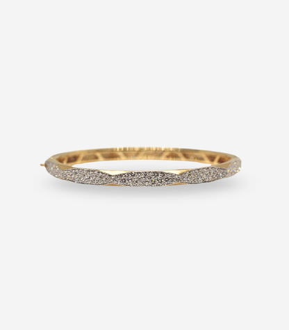 Enigma Diamond Half Micropavé Bangle