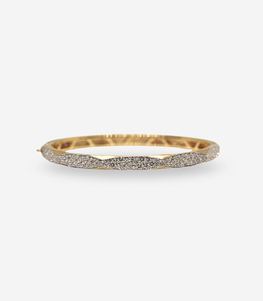 Enigma Diamond Half Micropavé Bangle