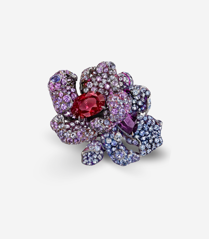 Sapphire Flower Ring