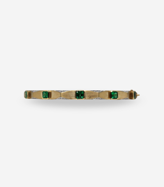 Enigma 5 Colombian Octagonal Emerald Bangle