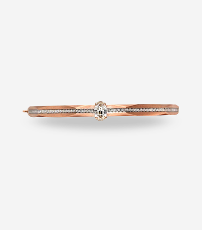 Enigma Geometric Oval Diamond Bangle