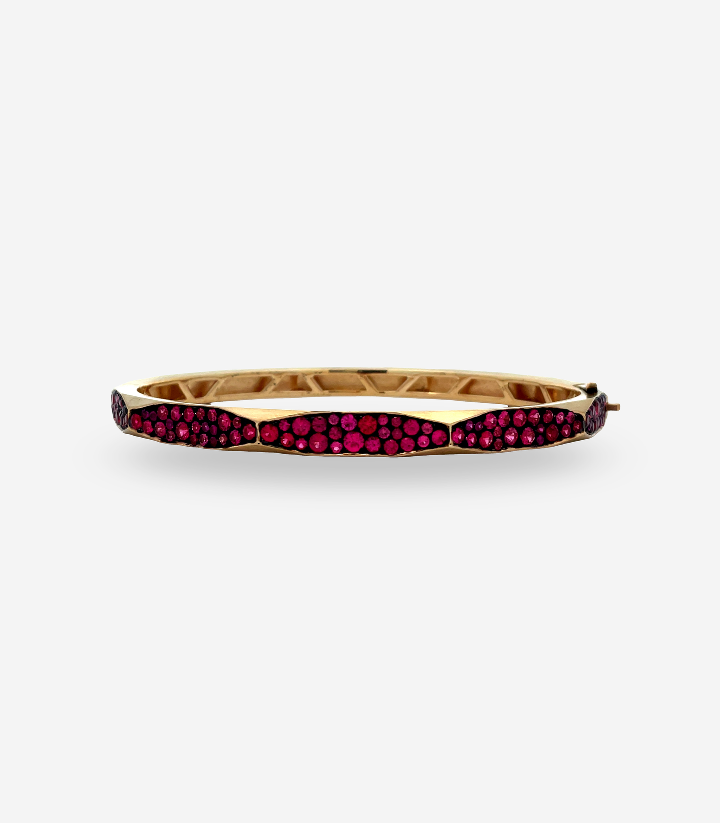 Enigma Pink Sapphire Micropave Bangle