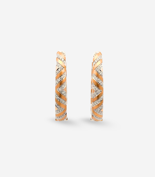 Chevron Diamond Hoops