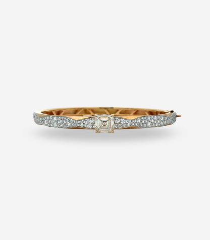 Enigma Single Diamond Micropave Bangle