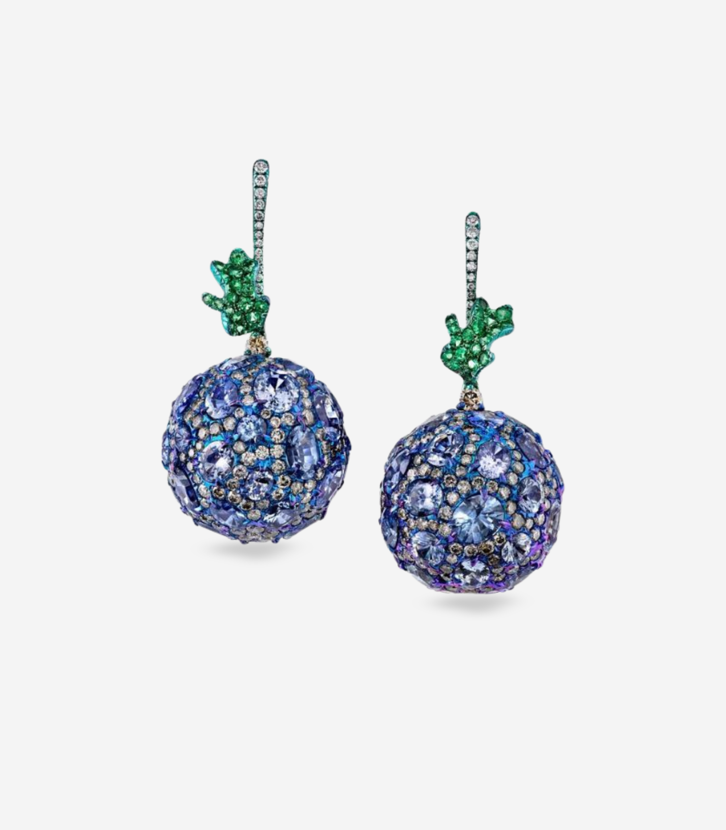 Sapphire Ball Earrings
