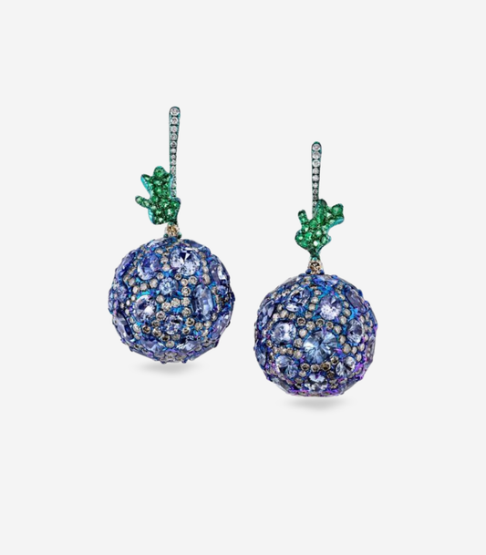 Sapphire Ball Earrings