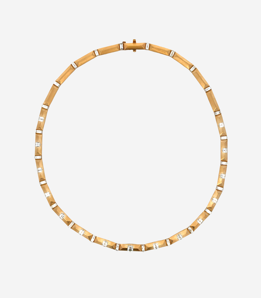 Enigma Carre & French Cut Diamond Necklace