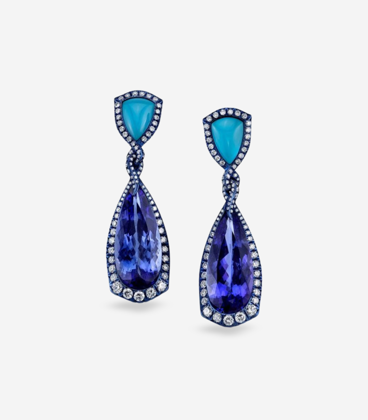 Tanzanite & Turquoise Earrings