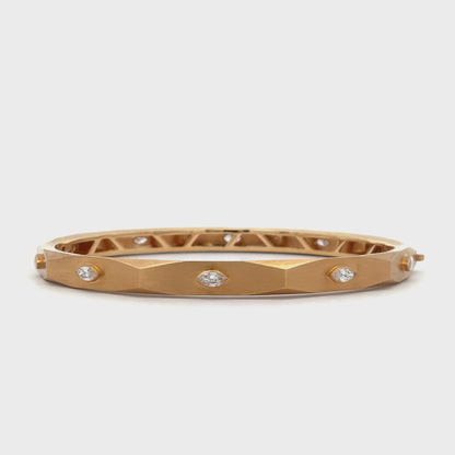 Enigma Diamond 5 Marquise Bangle, Size 1