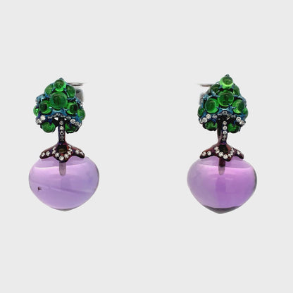 Amethyst Flower Bud Earrings