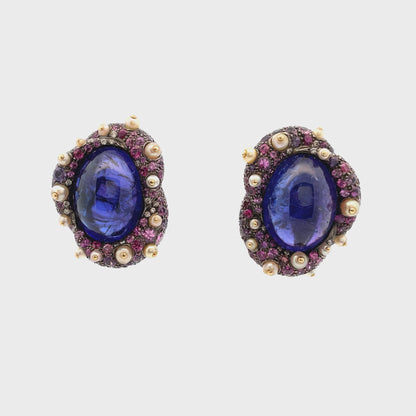 Tanzanite Sapphire & Natural Pearls