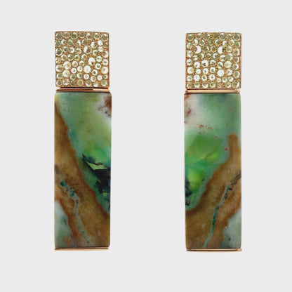 Opalwood & Tsavorite Earrings
