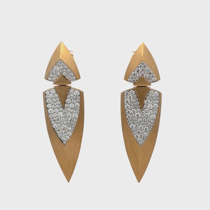 The Masai Spear White Diamond Earrings