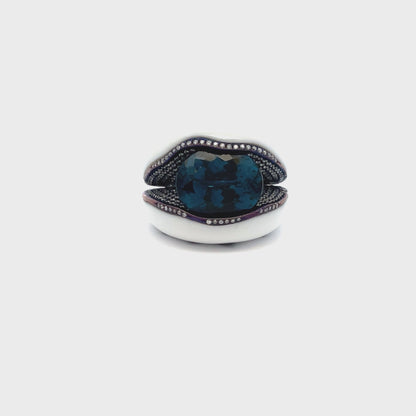 Indicolite Oceans Treasure Ring