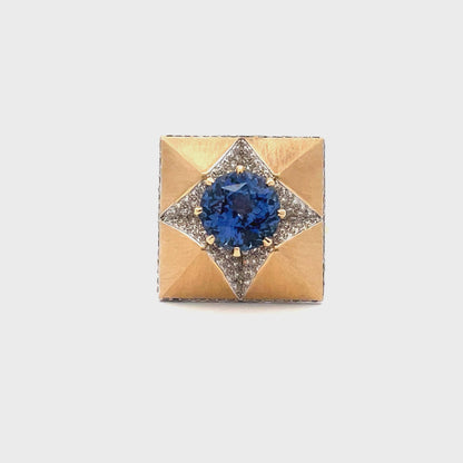 The Sapphire Fortune Teller Origami Ring
