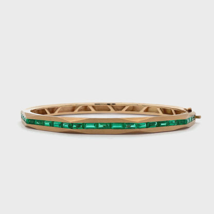 Enigma Emerald Baguette Bangle