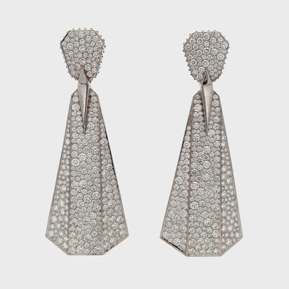 The Box Fold Diamond Earrings