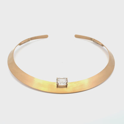 Single Diamond on Gold Necklace