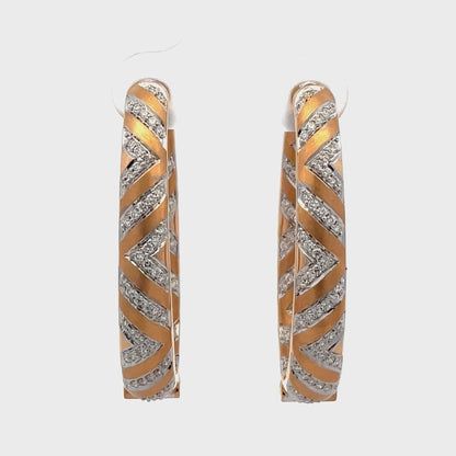 Chevron Diamond Hoops