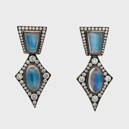 Blue Moonstone Earrings