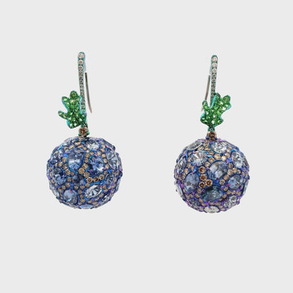 Sapphire Ball Earrings