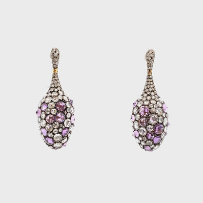 Santiago Villanueva Purple Sapphire & Rose Cut Diamond