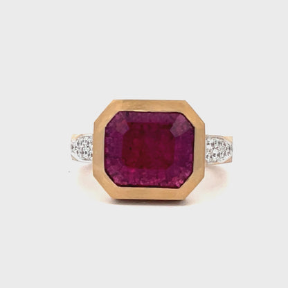 Enigma Rubellite Micropave Ring