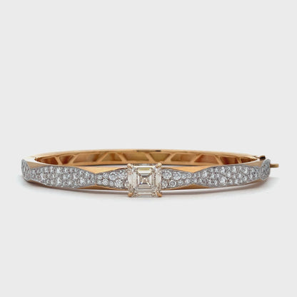Enigma Single Diamond Micropave Bangle