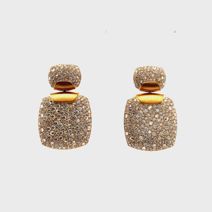 Lightning In A Square Diamond Earrings